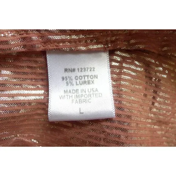 XIRENA Graycen Shimmer Lurex Cotton Button Down Shirt Top Garmentory L $225 - Picture 8 of 11